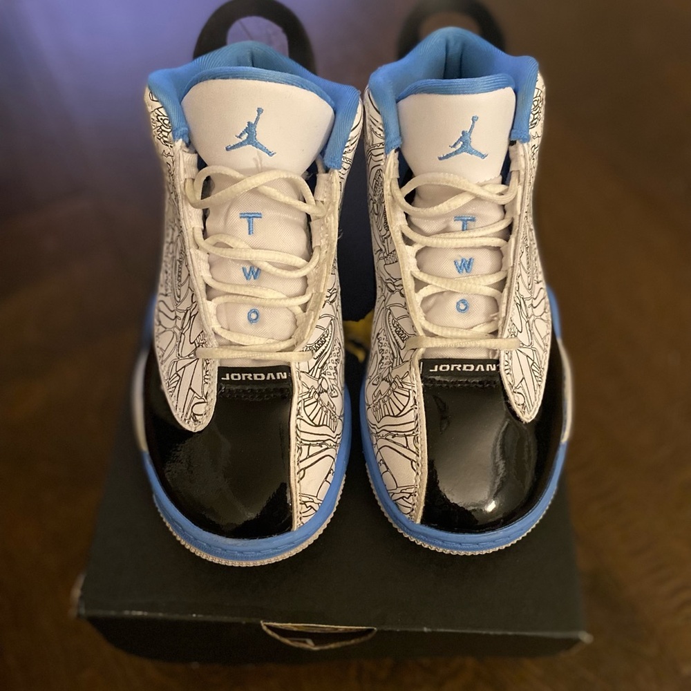 Jordan Dub Zero "White/University Blue/Black/Neutral Grey" Preschool Boys' Shoe